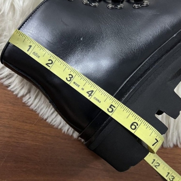 NEW ALL SAINTS Size US 11 / EU 44 Black Isaac Leather Lug Sole Combat Boots - Picture 11 of 11